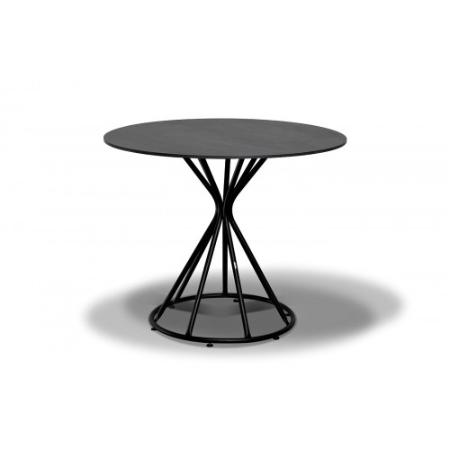 &quot;Карлос&quot; Обеденный стол круглый &Oslash;90см, столешница HPL, цвет Серый Гранит 12 мм