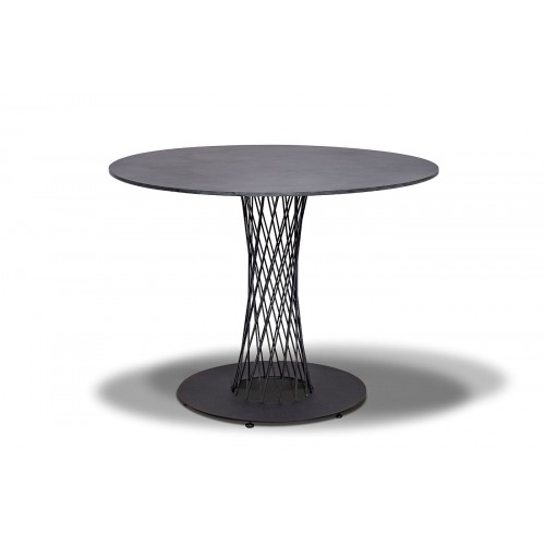 &quot;Диего&quot;Обеденный стол круглый  &Oslash;100см, столешница HPL 12мм, цвет Серый Гранит, подстолье металл
