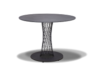 &quot;Диего&quot;Обеденный стол круглый  &Oslash;100см, столешница HPL 12мм, цвет Серый Гранит, подстолье металл