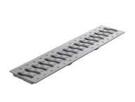 Решетка пластиковая Волна Ecoteck Standart DN100 (металлик) (498х136х15.5мм)