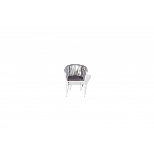 &quot;Марсель&quot; плетеный стул из полиэфирных лент, цвет светло-серый