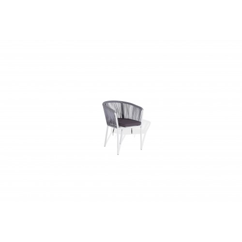 &quot;Марсель&quot; плетеный стул из полиэфирных лент, цвет светло-серый