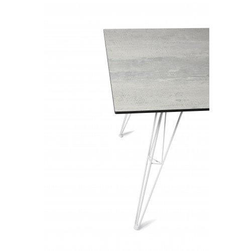 &quot;Руссо&quot; Обеденный  стол 150х80см, столешница HPL, цвет светло-серый, подстолье