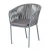 &quot;Бордо&quot; плетеный стул из синтетических лент, цвет серый