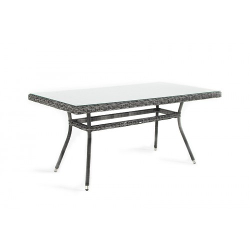 &quot;Латте&quot; плетеный стол из искусственного ротанга, цвет темно-серый 160х90см