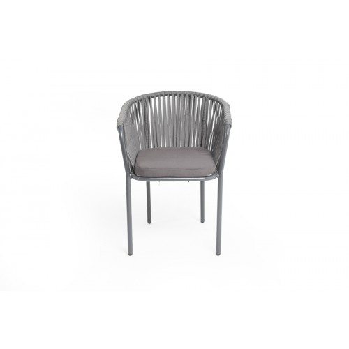 &quot;Бордо&quot; Барный стул из эластичных лент, цвет темно-серый