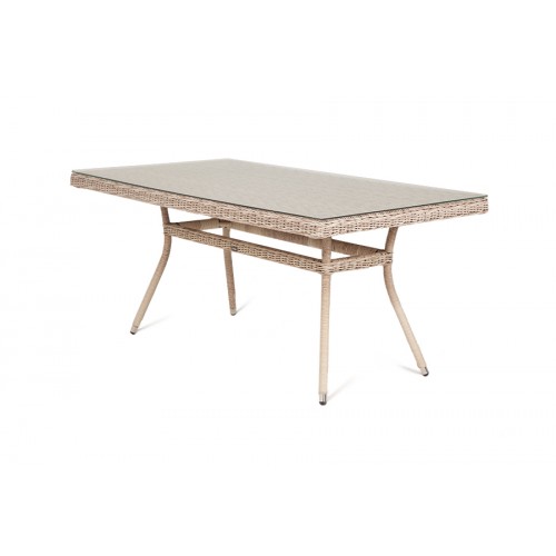 &quot;Латте&quot; плетеный стол из искусственного ротанга, цвет бежевый 160х90см