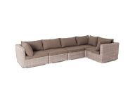 &quot;Лунго&quot; модульный диван из искусственного ротанга, цвет бежевый