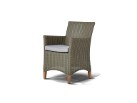 Кресло «Пестум» из искусственного ротанга (с серой подушкой)