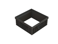 Надставка пластиковая PolyMax Basic черная к дождеприемнику 300х300 (290х290х120)