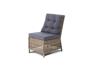 Бергамо, плетеный центральный модуль дивана, соломенный